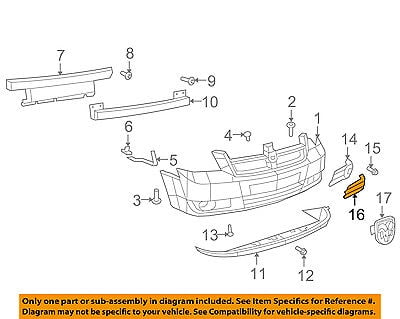 Front Bumper-Foglight Fog Light Bezel Cover Trim Right 5113146AA
