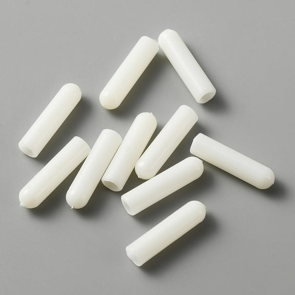 50 pc Plastic Aglets for Shoelaces Shoelace Tips Head Column White 20x5mm Inner Diameter: 3.5mm