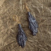 AYANA Kyanite Healing Crystals Earrings with Gold Plated Setting - Revival Stone