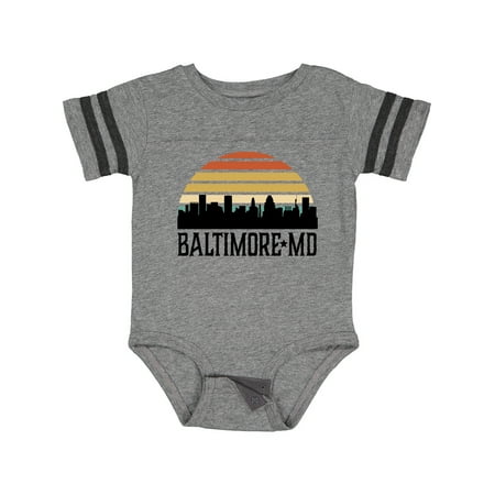 

Inktastic Baltimore Maryland Skyline Sunset Gift Baby Boy or Baby Girl Bodysuit