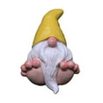 thumbnail image 2 of YOHAVEN Garden Gnome Resin Statue Mini Outdoor Dwarf Figurines Yard Lawn Ornaments Fairy Tale Courtyard Potted Plants Patio Decorations Gift for Home Garden Lovers, 2 of 6