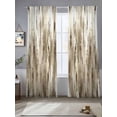 thumbnail image 2 of Brown Beige Vintage Sheer Curtains 96 Inch Length 2 Panels Set - Light Filtering Window Treatments, Retro Abstract Art Rod Pocket Semi Curtains for Living Room/Bedroom/Kitchen Décor, 104"W x 96"L, 2 of 7