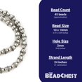 thumbnail image 4 of The Bead Chest Ethiopian Silver Wired Oval Beads (13x10mm), 4 of 4