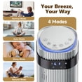 thumbnail image 4 of SHOUFTW Tower Fan Standing Bladeless, 23ft/s Velocity Quiet, 64° Oscillating with 5 Speeds, 4 Modes, 12H Timer for Indoor Bedroom, Gray, 4 of 8