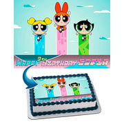 The Powerpuff Girls Personalized Cake Toppers Edible Frosting Photo Icing Sugar Paper A4 Sheet 1/4 Edible Image for cake