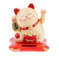 thumbnail image 2 of Figura de plástico de Maneki Neko con forma de gato de la suerte que se estrecha las manos, adorno para coche, 2 of 6