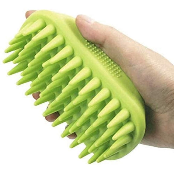 Pet Silicone Shampoo Brush for Long & Short Hair Medium Large Pets Dogs Cats, Anti-Skid Rubber Dog Cat Pet Mouse Grooming Shower Bath Brush Massage Comb
