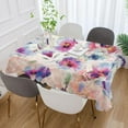 thumbnail image 6 of Coolnut Pastel Color Flower Fabric Rectangle Tablecloth - Waterproof and Wrinkle-Resistant Table Cloth 60x90 Inch Table Cover for Indoor & Outdoor Dining House Decor, 6 of 7