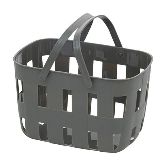 Army Green Plastic Handheld Bath Basket Storage Organizer With Drainage For Bathroom Shower And Toiletries