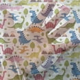 thumbnail image 3 of Dino Tulle Curtains with Rod Pocket, Cartoon Style Colorful Dinosaurs T-Rex Triceratops Prehistoric Reptile Wildlife, Sheer Drape for Wedding Party 2 Panels, 7 Sizes, Multicolor, by Ambesonne, 3 of 3