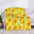 thumbnail image 3 of Uemuo Sunflowers2 Printed Throw Blanket for Couch, Fluffy Fuzzy Blankets for Bed, Sofa, Cozy Flannel Faux Fur Blanket-, 3 of 6