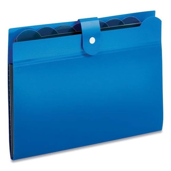 Seven-Pocket Expanding File, 1" Expansion, 7 Sections, Letter Size, Blue | Bundle of 2 Each