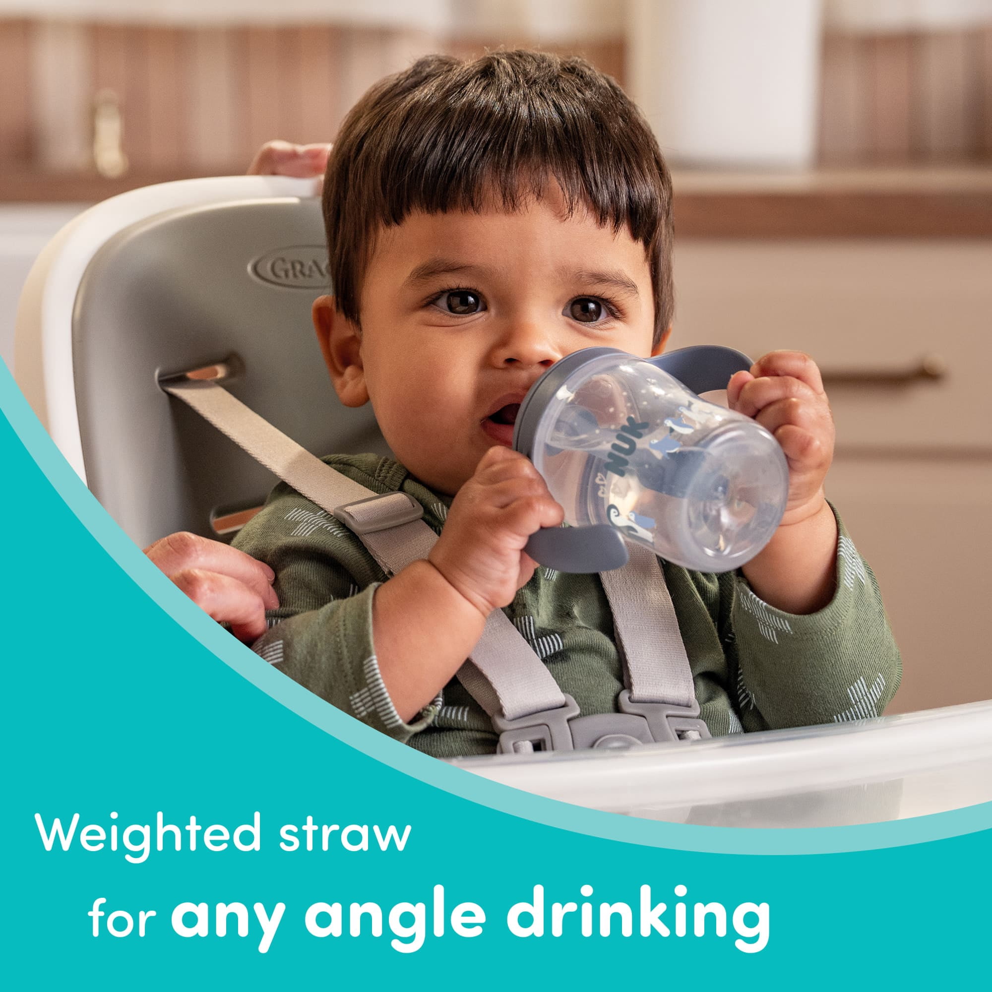 NUK Perfect Match Learner Straw Cup, 8 oz, 1 Pack