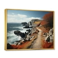 thumbnail image 2 of Designart "Path Along the Coast IV" Landscapes Floater Framed Wall Art Living Room, 2 of 7