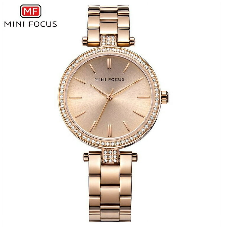 MINI FOCUS Women Watches Brand Luxury Fashion Ladies Watch 30M Waterproof Reloj  Mujer Relogio Feminino Rose Gold Stainless Steel 