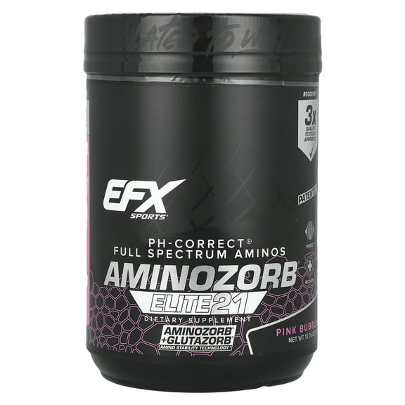 EFX Sports AminoZorb® Elite 21, Pink Bubblegum, 13.76 oz (390 g)