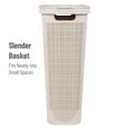 thumbnail image 6 of Mind Reader 40L Slim Laundry Hamper, Clothes Basket, Plastic, Adult 18.5”L x 10.75”W x 23.5”H, Ivory, 6 of 8