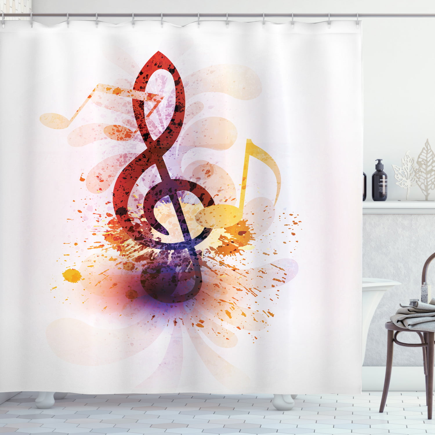 Note Shower Curtain Creative, How To Paint A Fabric Shower Curtain