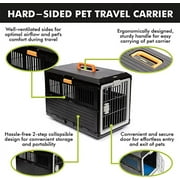 Mirapet USA Pet Carrier & Crate 22 - Premium Collapsible Design for Cats and Dogs - Portable Kennel for Small Pets - Indoor/Outdoor - 360-Degree Ventilation & Hard Plastic