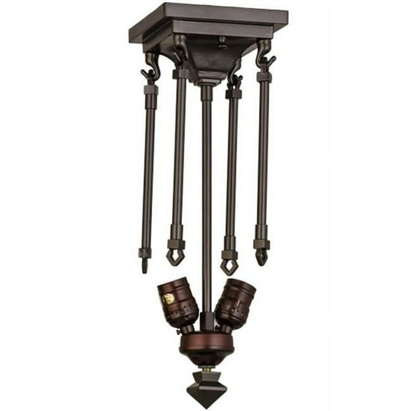 Meyda 163230 16 in. Oil Rubbed Bronze 2 Light Semi-Flushmount Hardware