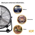 thumbnail image 2 of Ventilador De Piso Industrial Kingsman FLR30 30 Pulgadas Aluminio, 2 of 9