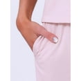 thumbnail image 5 of DARING DIVA Women's Solid Pajama Sets Short Sleeves Cute Soft Elastic M Light Purple, 5 of 7