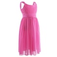 thumbnail image 7 of inhzoy Kids Girls Wide Straps Pleated Ruched Chiffon Flower Girl Dress, 7 of 7