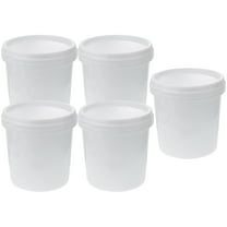 Toyandona container with lid Plastic Bucket White 5pcs for Kitchen