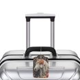 thumbnail image 3 of Rocae Vintage Floral White Horse for Leather Luggage Baggage Tags ID Label Privacy Cover ID Label with Stainless Steel Loop and Address Card, 3 of 5