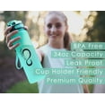 thumbnail image 5 of Live Infinitely Gym Water Bottle with Time Marker Fruit Infuser and Shaker 34 oz Mint, 5 of 8