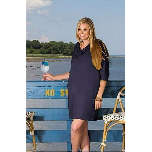 Lexi 3/4th Sleeve Ruffle DressÂ