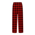 thumbnail image 6 of Pajama Pants for Men Women Funny Pant Matching Couples Unisex Pajamas Plaid Red XL, 6 of 8