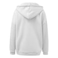 thumbnail image 5 of Ketyyh-chn99 Oversized Zip Up Hoodie for Women Baggy Loose Basic Zipper Hooded Sweatshirt Coat Y2K Jacket(White,2XL), 5 of 5