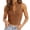 Brown, variant on Womens Sleeveless Zipper Knit Crop Tops Short Knit Sweater Tops