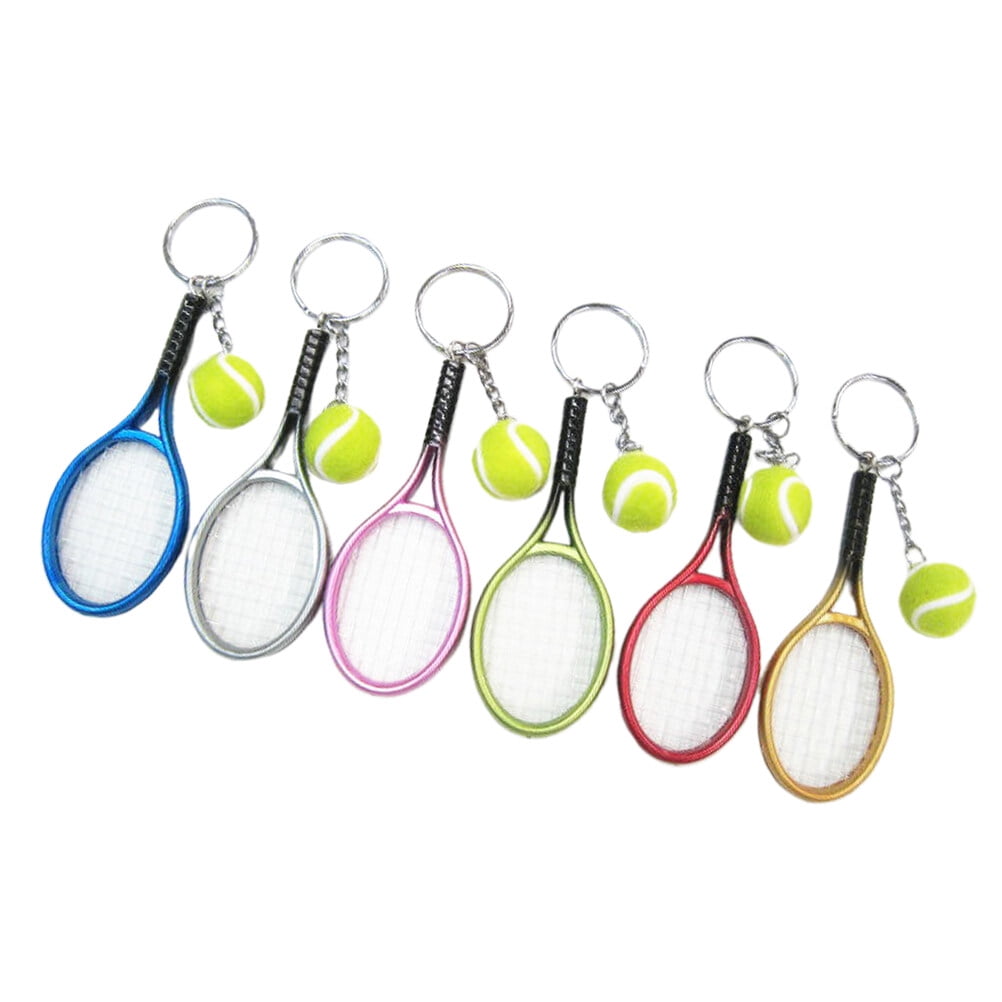 AURARMLET 18pcs Tennis Keychain: Sport Style Tennis Keychain - Unique Mini Key Ring Charm With Ball Pendant For Tote Bags Backpacks