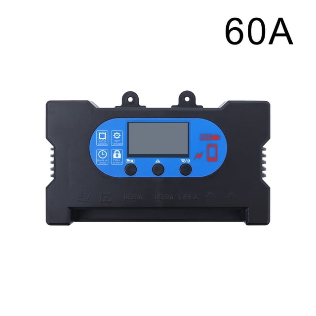 Contrôleur de Charge Solaire, Régulateur de Contrôle Solaire à Double Port Type-C