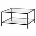 thumbnail image 5 of Henn&Hart 32" Square Blackened Bronze Coffee Table with Glass Shelf, 5 of 7