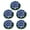 Blue, variant on QueMer 5pcs Floating Foam Water Plant Artificial Lilies Flowers for Pond Fish Tanks