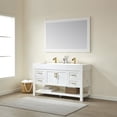 thumbnail image 4 of Miseno Mv755060 Pavia 60" Free Standing Integrated Trough Sink Configured For Double, 4 of 7
