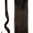 thumbnail image 4 of SHCKE 20/22 Inch Wrap Around Ponytail Extension Curly Straight Clip In Hair Extension Synthetic Hairpieces for Women Dark Brown, 4 of 4