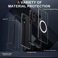 thumbnail image 3 of Dteck for Samsung Galaxy S25 Edge Case Compatible with MagSafe,360° Full Body Case Built-in HD Touch Sensitive Screen Protector Shockproof Clear Cover for Galaxy S25 Edge,Black, 3 of 6