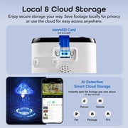 Geeni Falcon 2K+ 5MP Solar Outdoor Security Camera Dual-Band 2.4GHz & 5GHz White