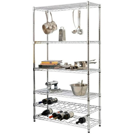 

14 Deep x 48 Wide x 86 High Chrome and Wine Starter Unit