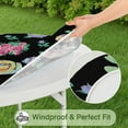thumbnail image 5 of Floral Patterned Round Tablecloth with Elastic Edge, Ideal for Daily Meals, Parties or Picnics, Fits 44-52 Inch Tabletop, 5 of 7