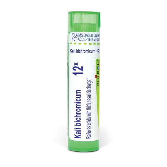 Boiron Kali Bichromicum 12X, Homeopathic Medicine for Colds With Thick Nasal Discharge, 80 Pellets