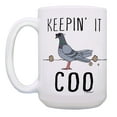 thumbnail image 2 of ThisWear Pun Gifts Keepin It Coo Pigeon Coffee Mug Funny Coworker Gifts 15oz Coffee Mug Multi, 2 of 4