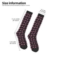 thumbnail image 2 of Balery polka dot with pink bows Printed Novelty Socks Men's Women's Crew Socks Sports Socks Knee High Socks Cotton Socks Quirky and Cool Socks, 2 of 6