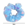 thumbnail image 6 of Eoperou Women Hair Ring High Elasticity Shiny Heart Print Color Matching Mesh Double Layers Anti-slip Stretch Girls Scrunchy Ponytail Holder Hair Rubber Band Hair Rope Hair Accessories, 6 of 8