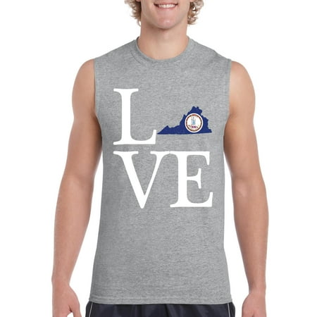Love Virginia Men Ultra Cotton Sleeveless T-Shirt (Best Virginia T Shirt)