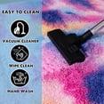 thumbnail image 7 of Jakolive 6x9 ft Tie-Dye Rainbow Fluffy Rug from Solid Shag Line，Ultra-Plush Area Rug Perfect for Kid's Rooms, Cloakrooms. Crafted for Snug Underfoot Feel & Stylish Room Accents, 7 of 7